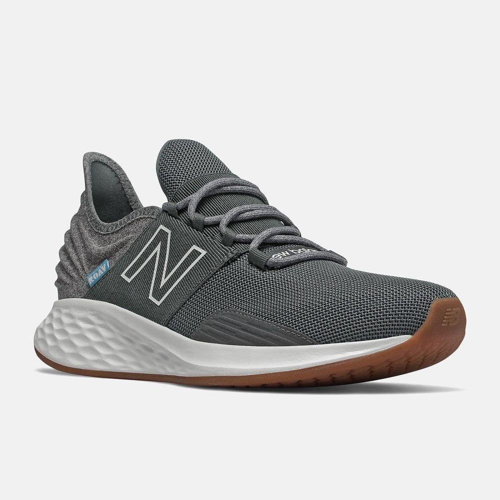 Walking | Men New Balance Fresh Foam Roav Tee Shirt Lead With Light Aluminum