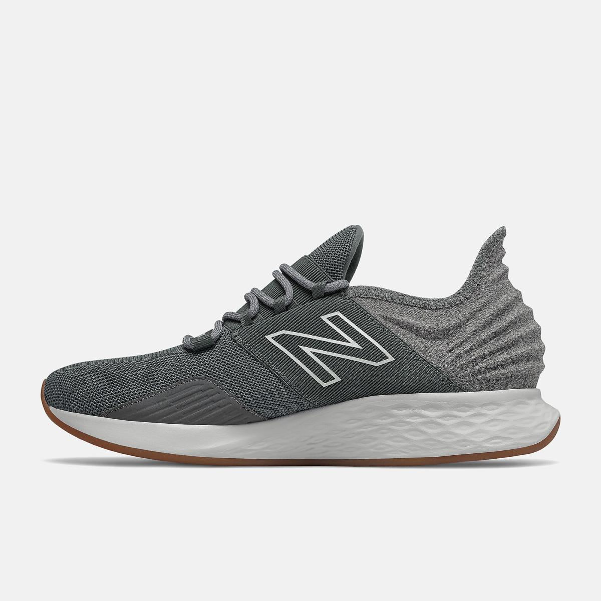 Walking | Men New Balance Fresh Foam Roav Tee Shirt Lead With Light Aluminum