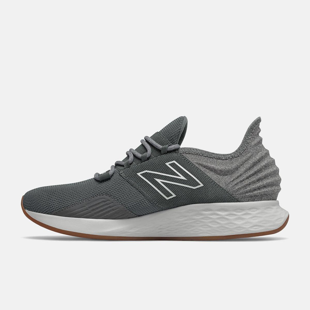 Walking | Men New Balance Fresh Foam Roav Tee Shirt Lead With Light Aluminum