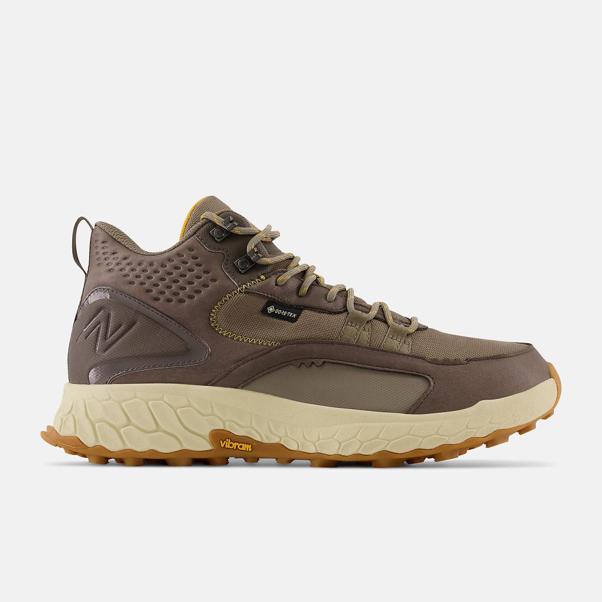 Walking | Men New Balance Fresh Foam X Hierro Mid GTX Wren With Bungee And Golden Hour