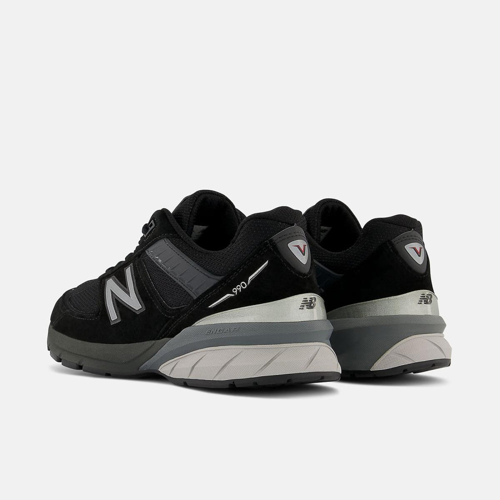 Walking | Men New Balance MADE In USA 990v5 Core Black With Silver