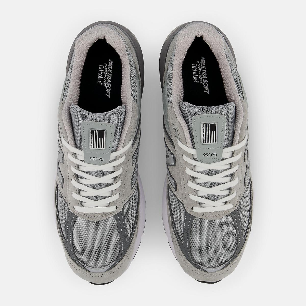 Walking | Men New Balance MADE In USA 990v5 Core Grey With Castlerock