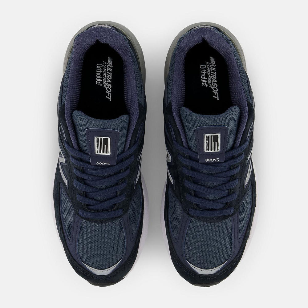 Walking | Men New Balance MADE In USA 990v5 Core Navy With Silver